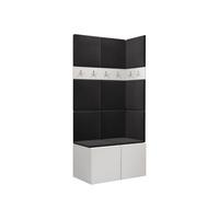 GARDEROBEN-SET Orion I - Anthrazit/Weiß, Holzwerkstoff/Kunststoff (84/186/46cm) - MIRJAN24