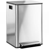 MÜLLEIMER Edelstahl Silber - Silberfarben, Metall (36.7/58/41.8cm) - HOMCOM
