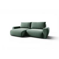ECKSOFA Galan Mit Schlaffunktion - Grün, Holzwerkstoff/Textil (253/153cm) - Fun Möbel