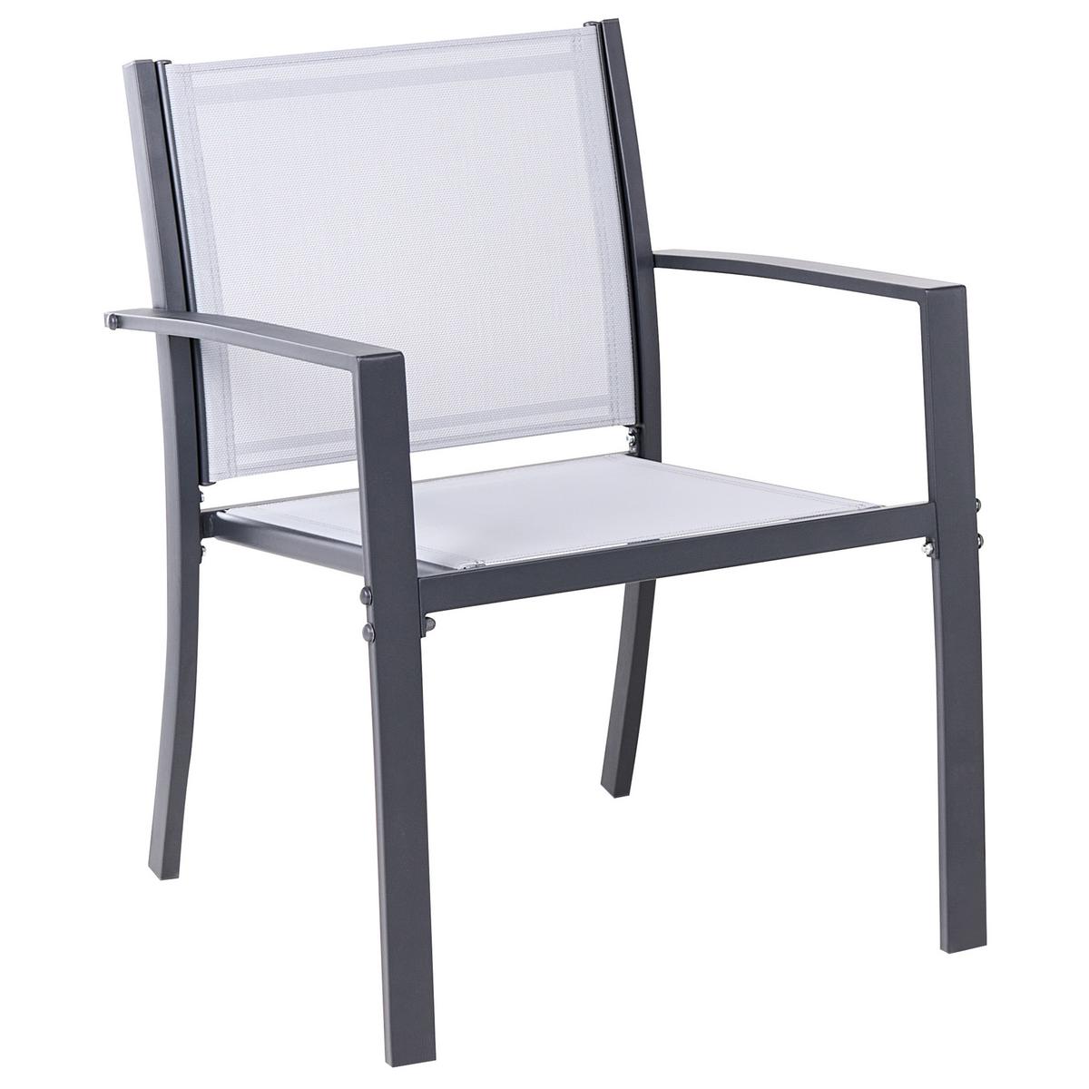 LOUNGE-SET mit Tisch 4-Sitzer TAVOLETO Grau Metall - Grau, Metall - Beliani