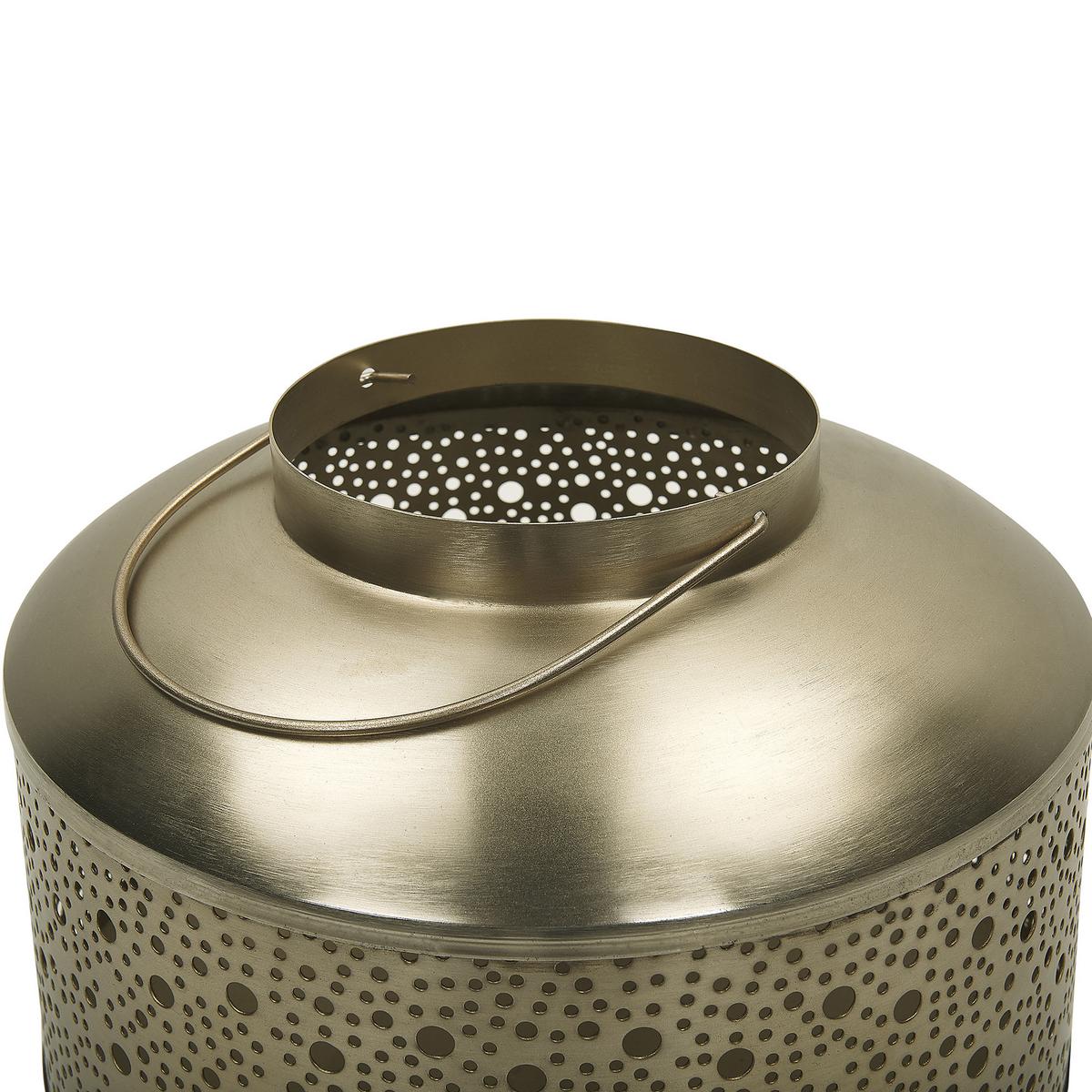 LATERNE Metall 22 cm Gold Corfu - Goldfarben, Metall (26/22/26cm) - Beliani