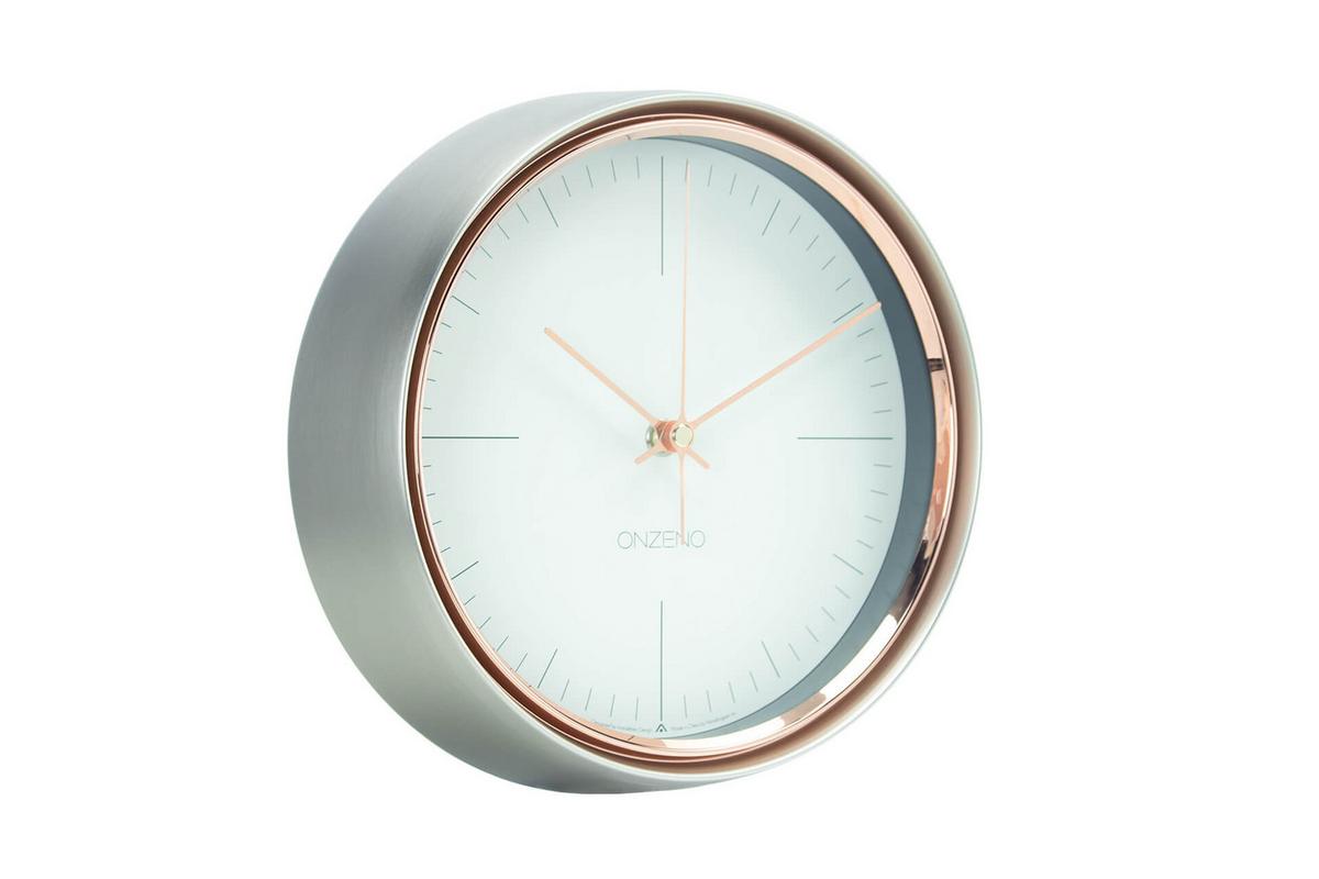 WANDUHR Design Weiß 22/22cm - Weiß, Glas/Holzwerkstoff (22.4/22.4/7cm) - ONZENO