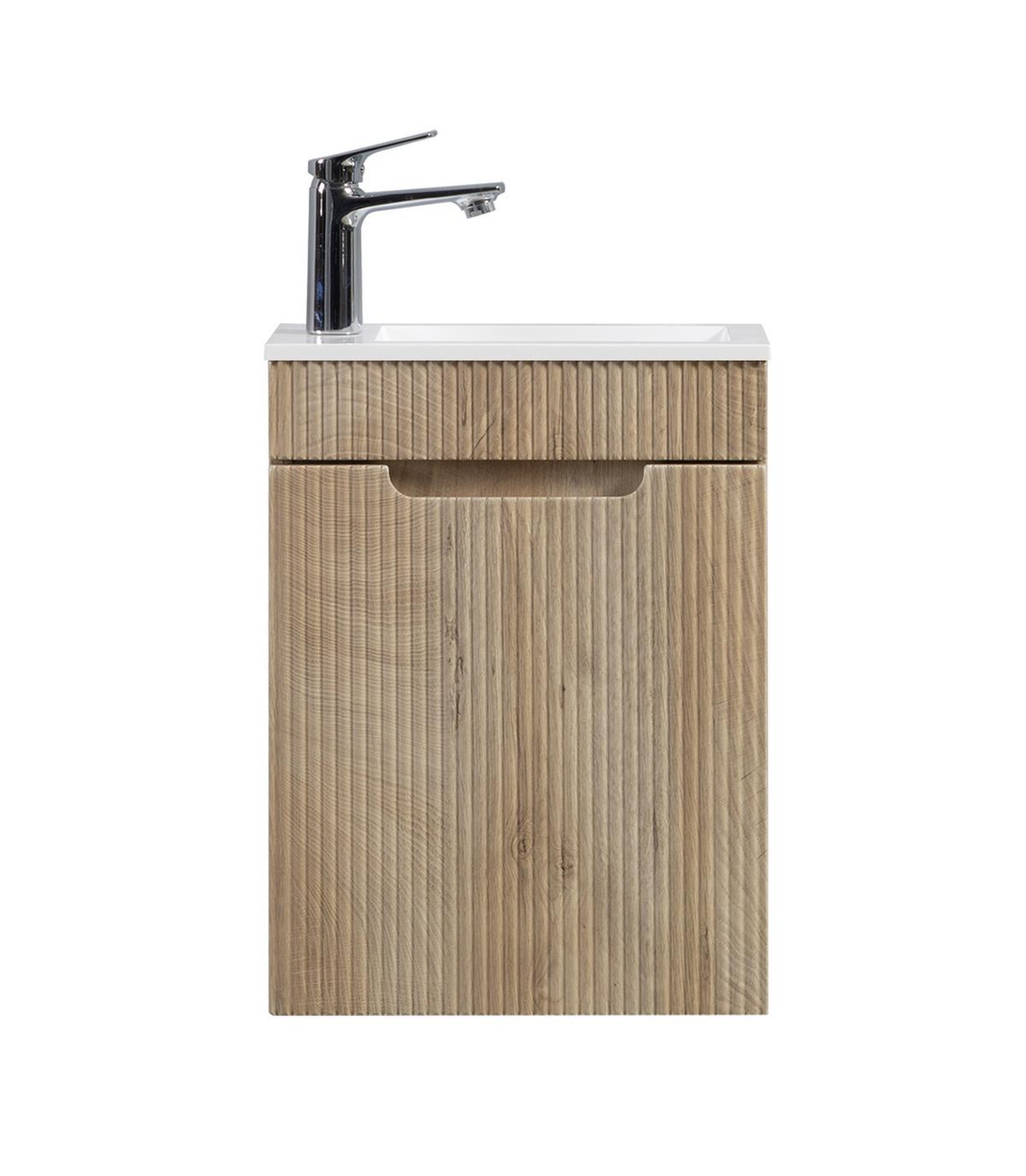 GÄSTE-WC-MÖBELSET Thermis 2 Teile Eiche Hell- 40 x 22 x 53 cm - Eiche Wotan/Sonoma Eiche, Holz (40/53/22cm) - Badplaats