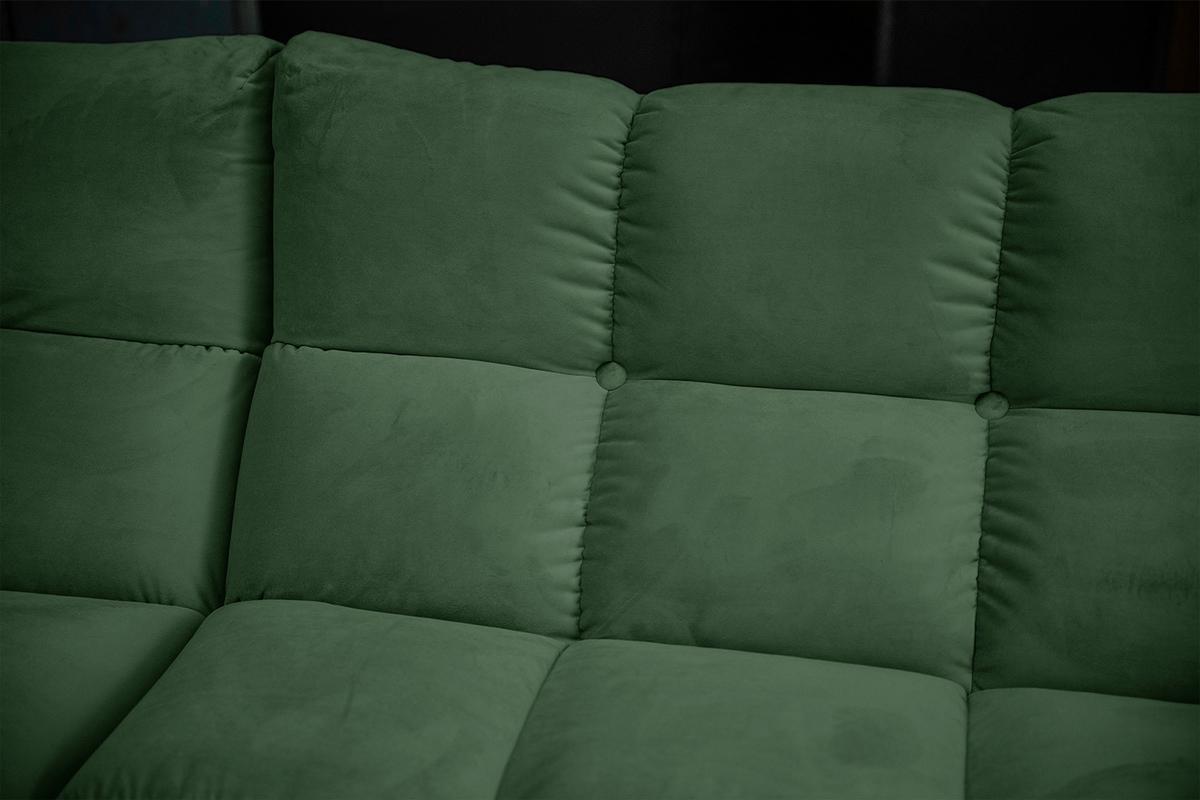 ECKSOFA VIVIEN Smaragdgrün Velvet - Smaragdgrün/Schwarz, Kunststoff/Textil (290/178cm) - KAWOLA