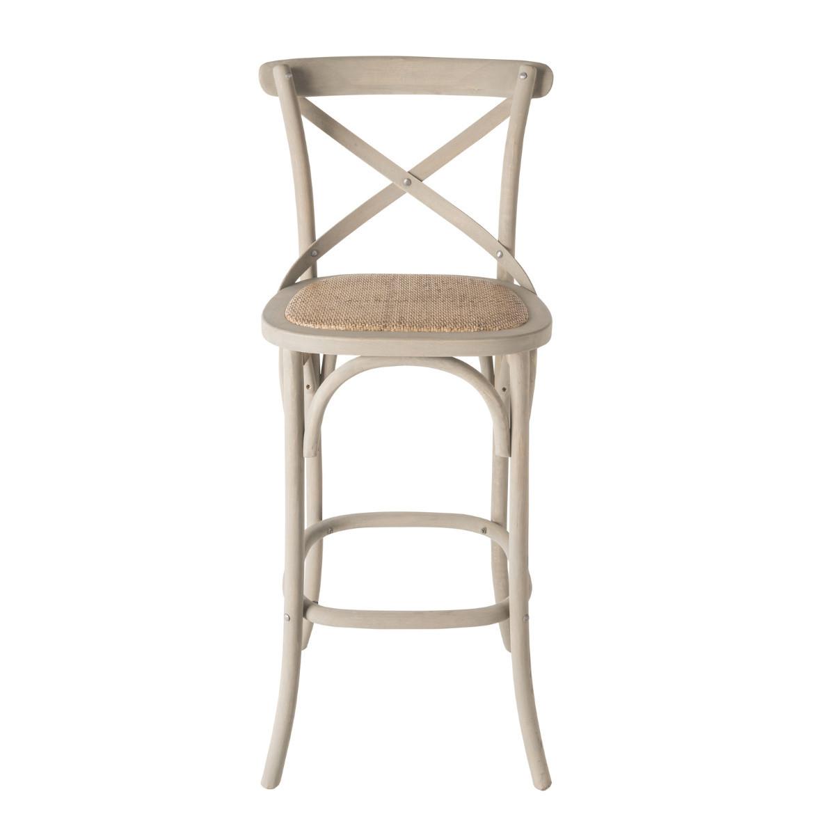 BARHOCKER aus massivholz und wiener geflecht - bistrot 110/50/51 cm - Eschefarben, Holz (50/100/53cm) - Signature