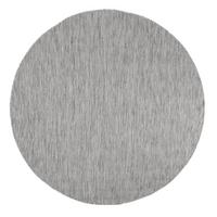 FLACHWEBTEPPICH, einfarbig, aus Polypropylen, Hellgrau, Ø 120 cm - Grau, Textil (120/120cm) - KADIMA DESIGN