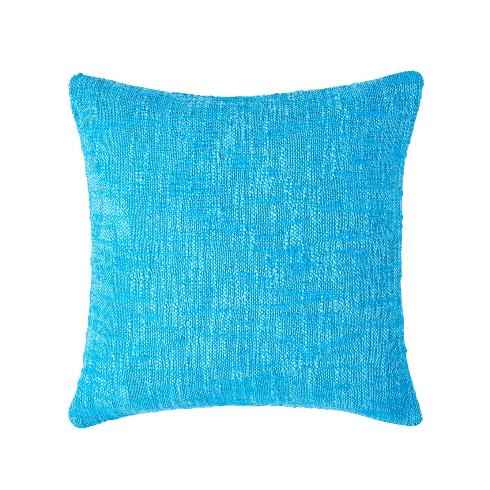 KISSENHÜLLE Nirvana Slub 60/60 cm, 100% Baumwolle - Türkis, Textil (60/60cm) - Homescapes