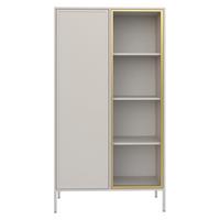 VITRINE Velveto Kaschmir 90 cm - Kaschmir, Holzwerkstoff/Metall (90/160.2/40cm) - Selsey