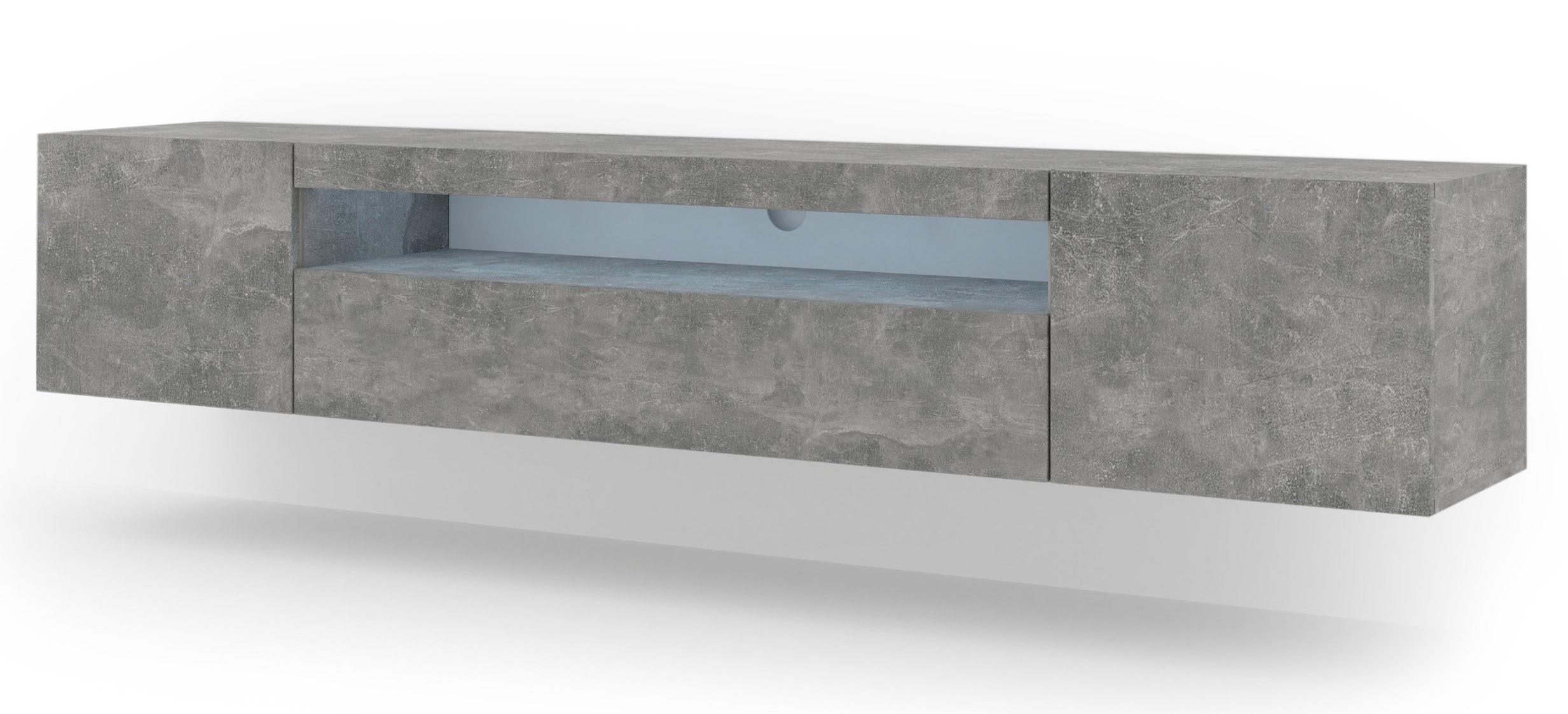 TV LOWBOARD Beton 200/42/37 - Grau, Holzwerkstoff (200/42/37cm) - RAUMHIRSCH FURNITURE