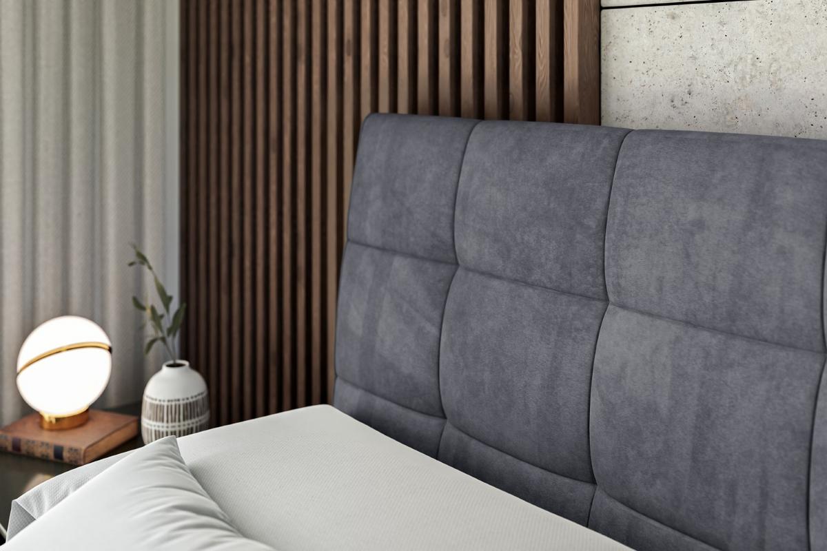 BOXBETT APO-Z - 140 x 200 - H4 - Dunkelgrau - Anthrazit, Holzwerkstoff (140/200cm) - ALTDECOR