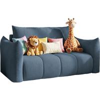 SCHLAFSOFA Lilo mit Bettkasten, Marineblau Cordstoff 120/86/101 cm - Blau/Schwarz, Kunststoff/Textil (120/86/101cm) - WFL GROUP