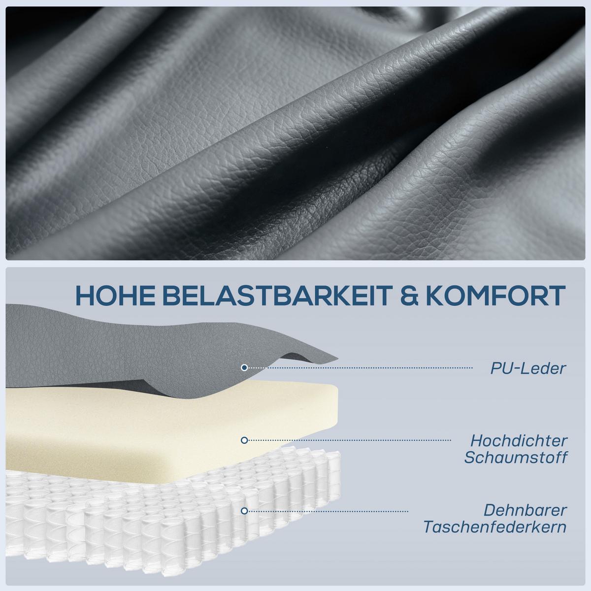 MASSAGESESSEL Hellgrau - Hellgrau, Textil (82/103/99cm) - HOMCOM