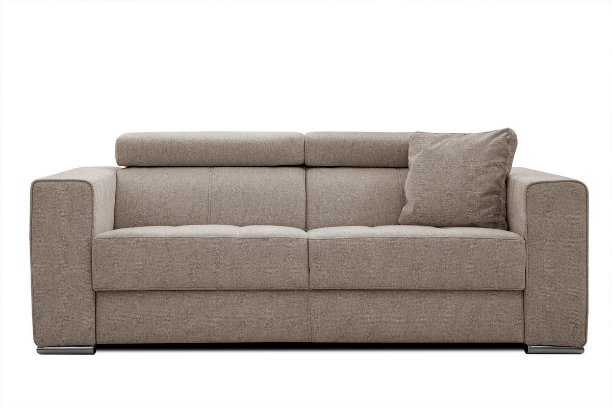 SOFA QUARTZ 3-Sitzer, taupe - Taupe, Holzwerkstoff/Textil (202/80/102cm) - Wozimo