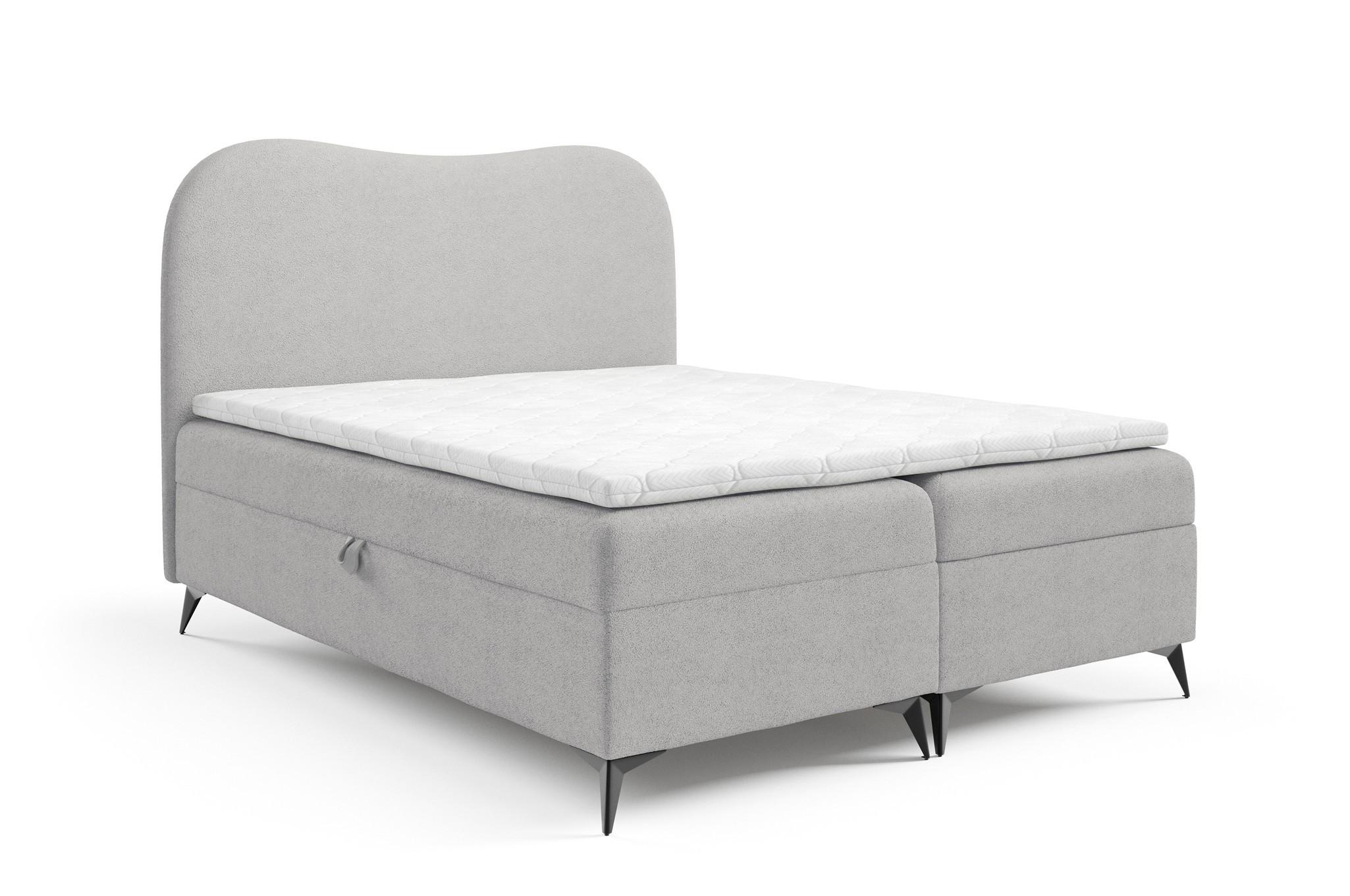 BOXBETT Blair - Grau, Holzwerkstoff/Textil (120/200cm) - Fun Möbel