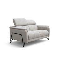 SOFA RODEN 2-Sitzer, creme, Veloursstoff - Creme, Holz/Textil (152/82/103cm) - Wozimo