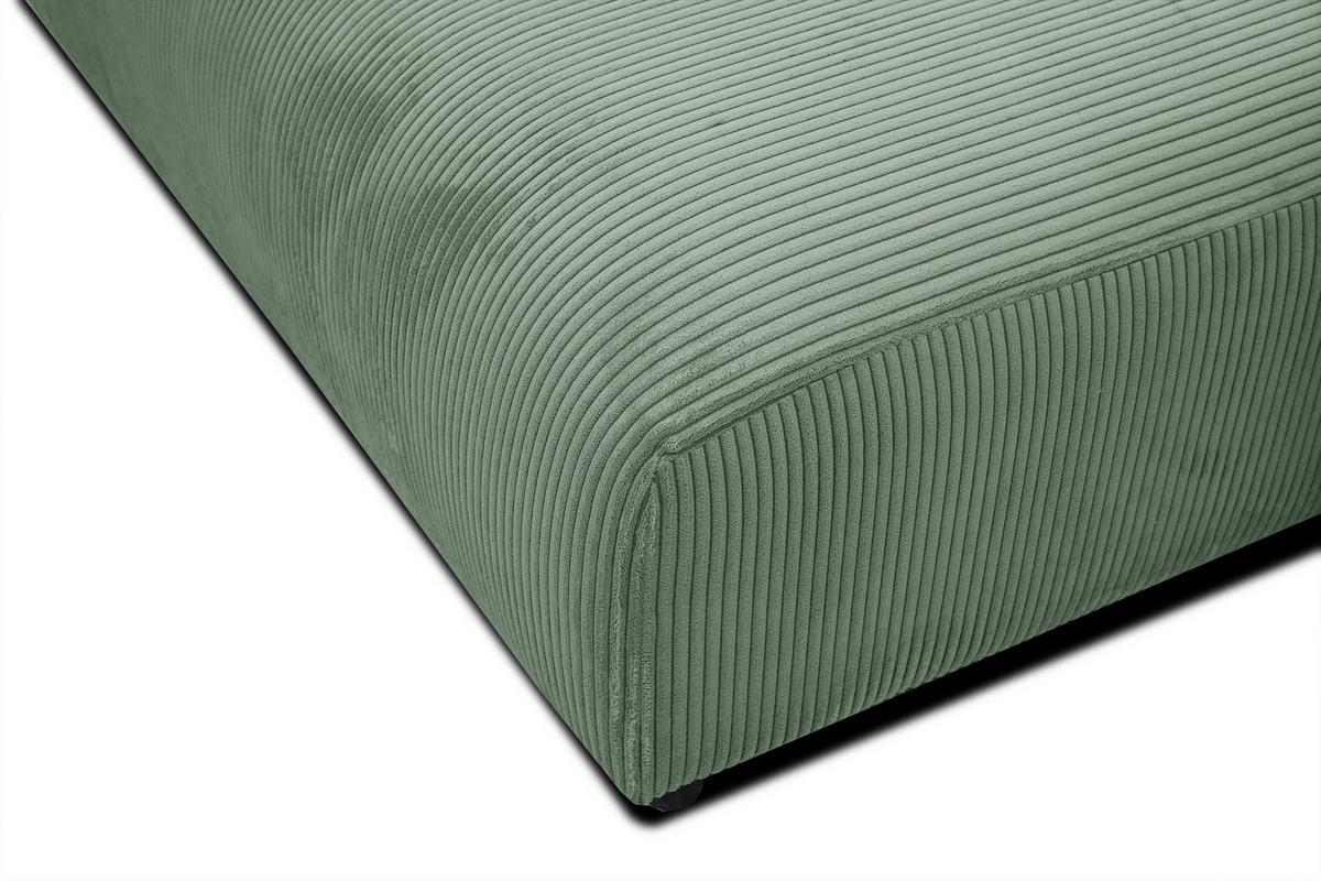 ECKSOFA TAUER 5-Sitzer, mintgrün - Schwarz/Mintgrün, Holzwerkstoff/Kunststoff (292/174cm) - Wozimo
