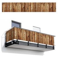 BALKON-SICHTSCHUTZ Holz - Regale - Braun Groß 500x85 cm - Buchefarben, Kunststoff (500/85cm) - MuchoWow