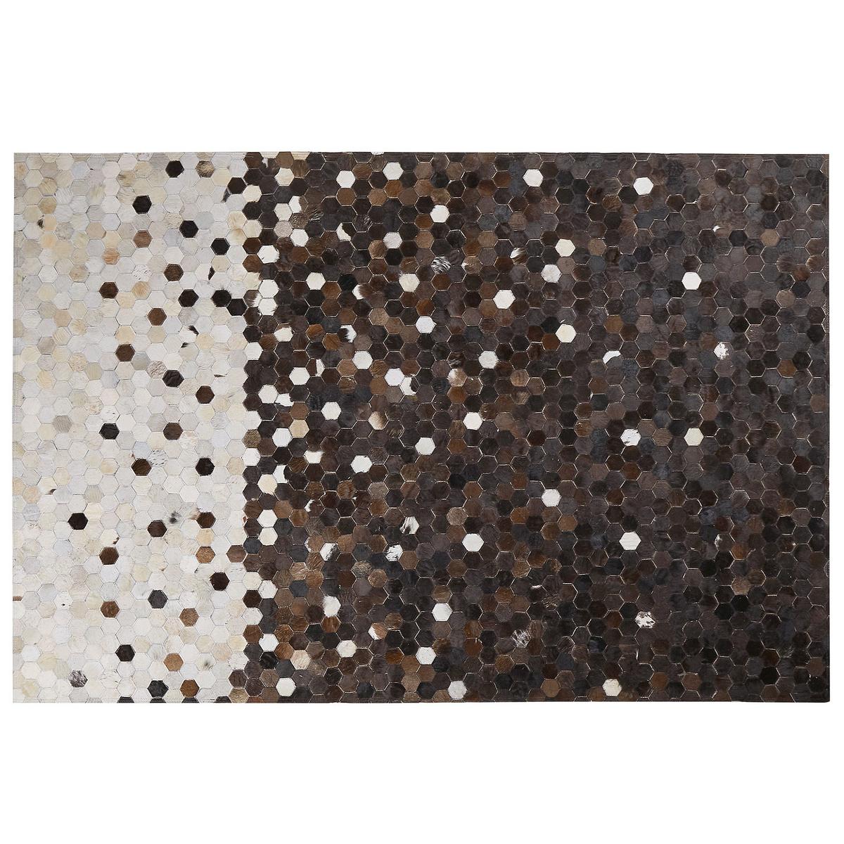 KURZFLOR-TEPPICH Eyim 230/160 cm - Braun, Fell (160/230cm) - Beliani