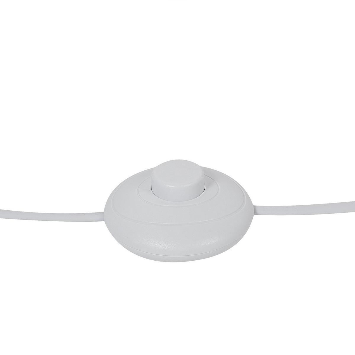 STEHLAMPE Weiß Krios - Weiß, Textil (36/36/160cm) - Beliani