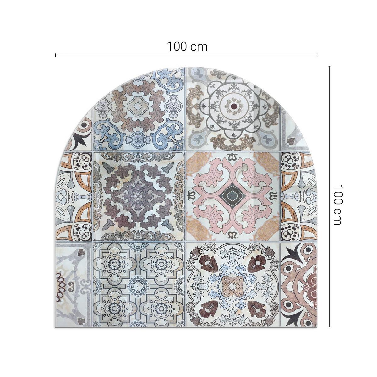GLASPLATTE für Kamin 100x100 cm - Grau, Glas (100/100/0.4cm) - TULUP
