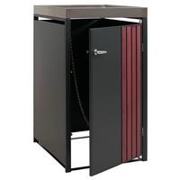 1ER-MÜLLTONNENVERKLEIDUNG Anthrazit, Dunkelbraun - Anthrazit/Dunkelbraun, Metall (68/125/84cm) - MCW