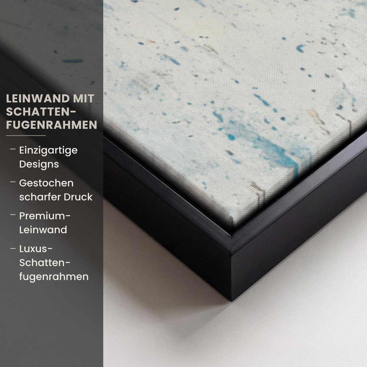 LEINWAND Bilder mit Rahmen - Hände - Herz - Straßenkunst - Graffiti - 90x60 - Multicolor, Textil (90/60cm) - MuchoWow