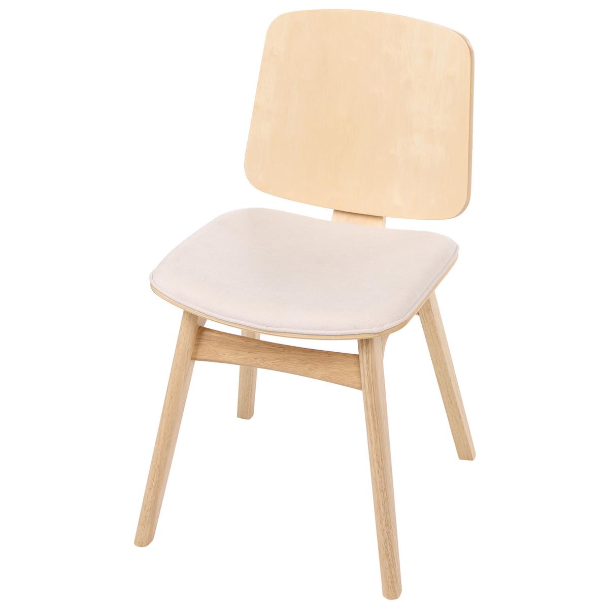 ESSZIMMERSTUHL 2er-Set Holz Hellbraun/Hellbeige Charleston - Beige, Textil (45/78/51cm) - Beliani