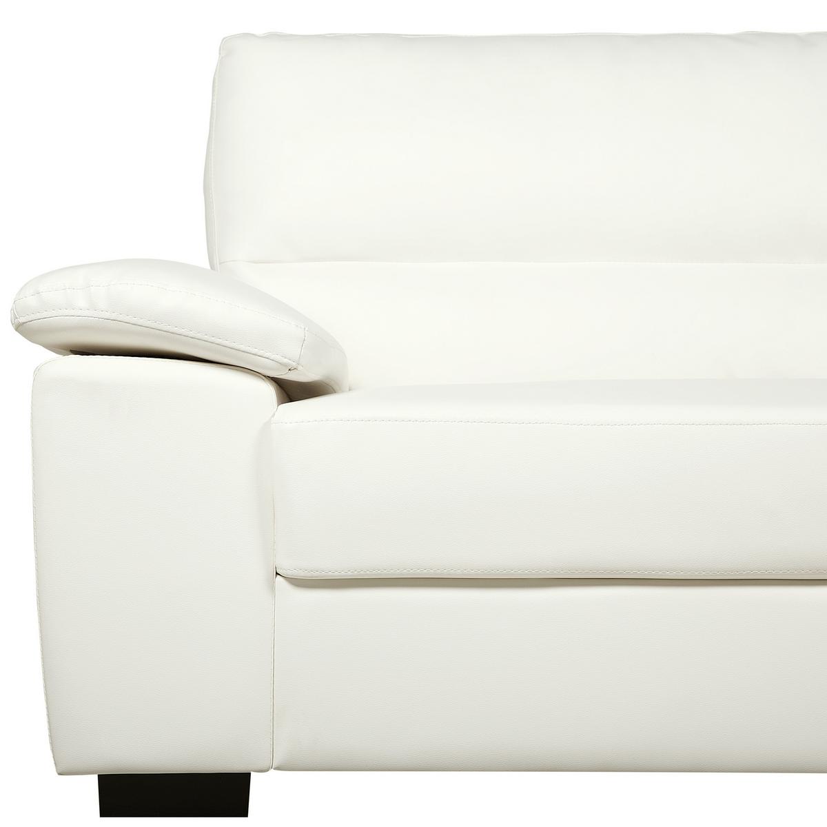 3-SITZER-SOFA Kunstleder Beige Vogar - Beige, Kunststoff/Textil (195/90/74cm) - Beliani