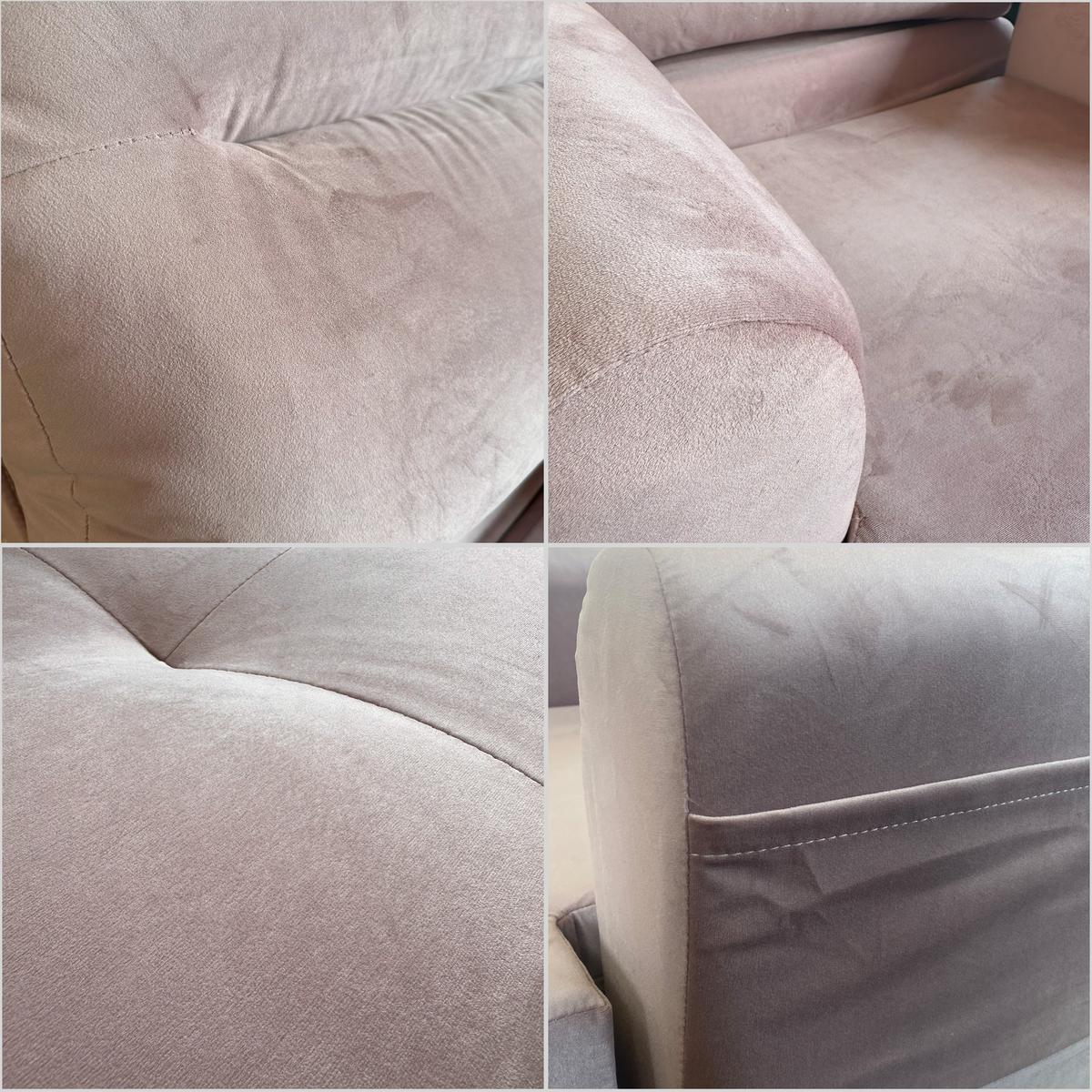 RELAXSESSEL NEMO mit Hocker und Holzfüßen - Rosa, Holz (65/95/65cm) - Idohome