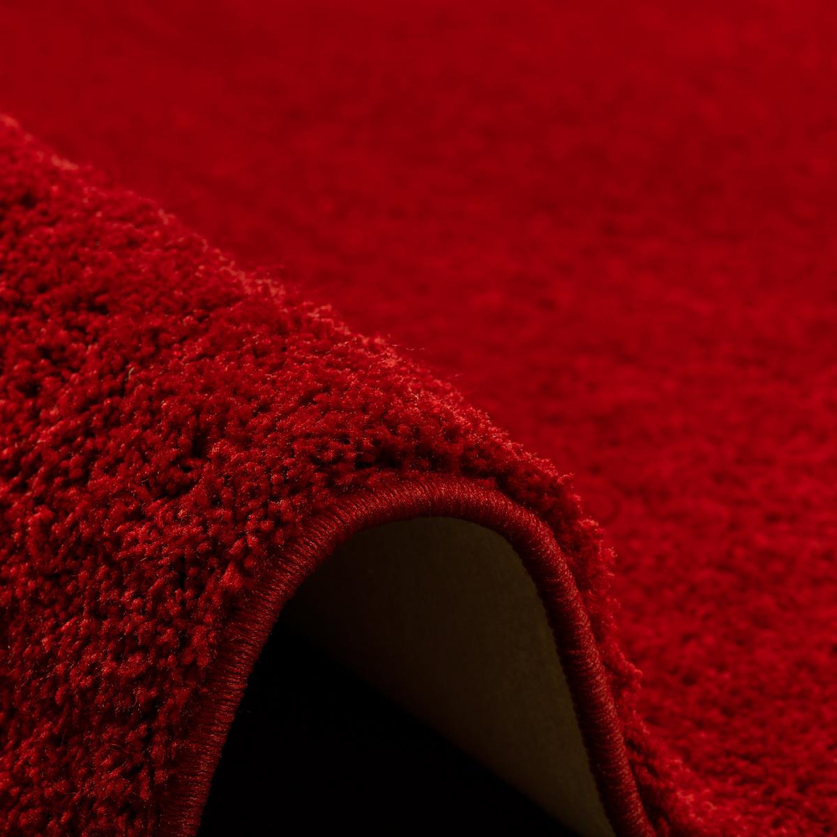 HOCHFLOR SHAGGY LÄUFER TEPPICH PALACE - Weinrot, Textil (80/160cm) - Snapstyle