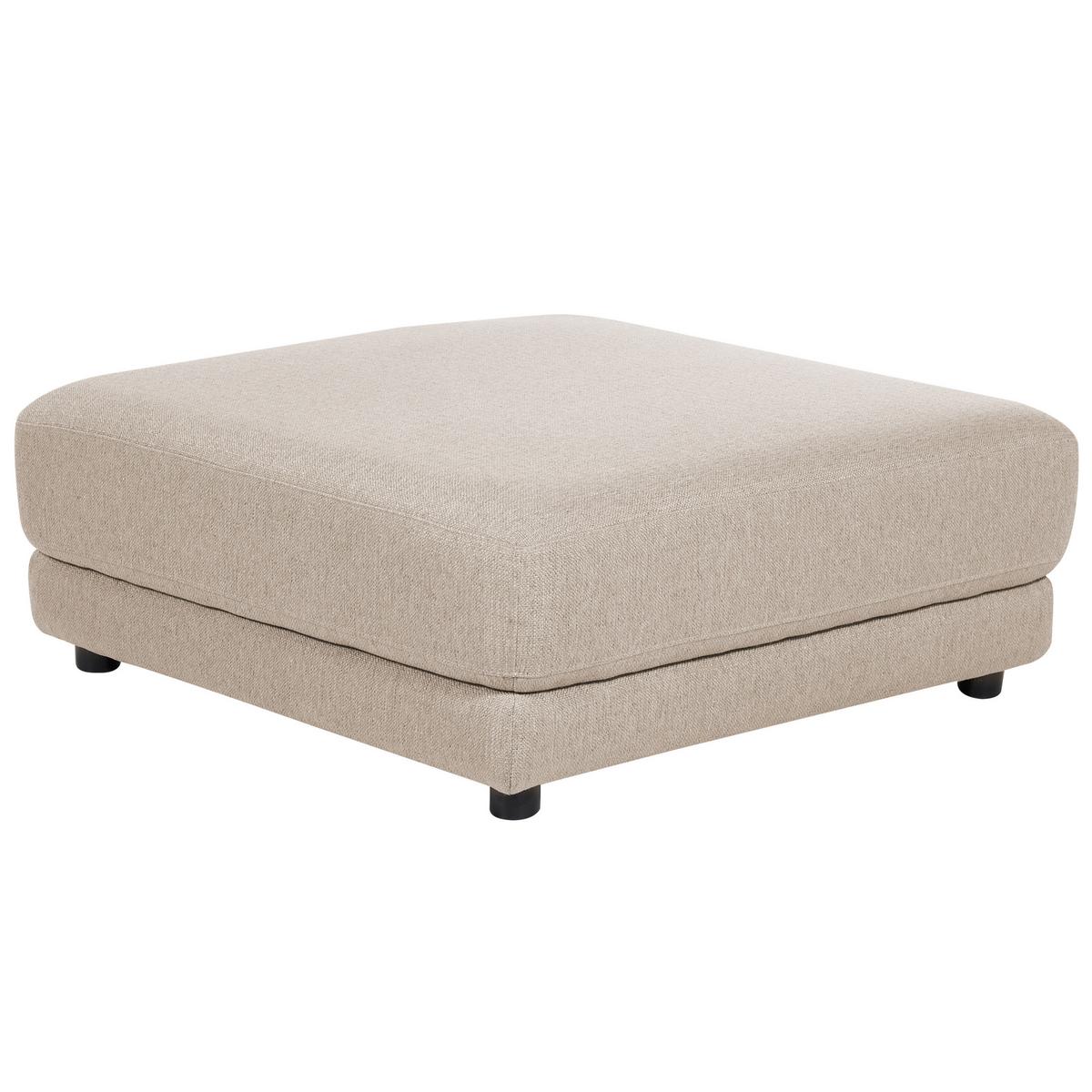 3-SITZER-SOFA beige mit Ottomane Sigtuna - Beige/Schwarz, Textil (300/86/102cm) - Beliani