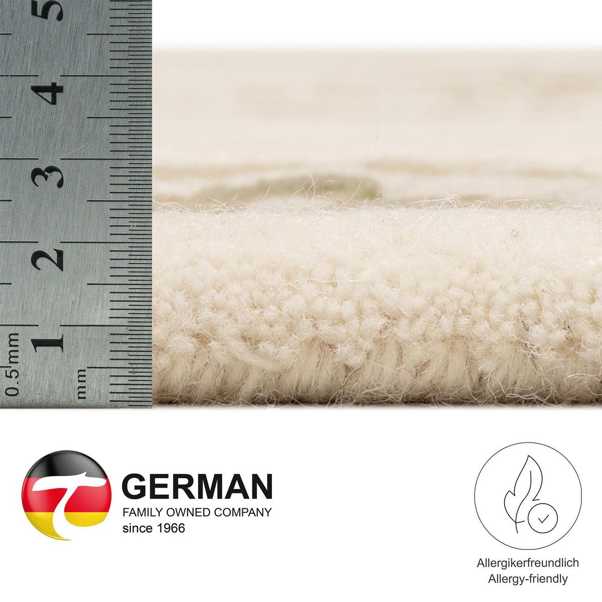HANDTUFTTEPPICH Bloomingville 190x250 cm - Beige, Textil (190/250cm) - THEKO