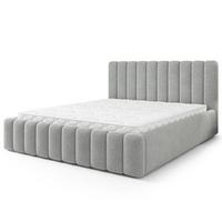 POLSTERBETT DINESE Q 120x200 cm mit Bettkästen - Hellgrau - Hellgrau, Holz (120/200cm) - MASSENO