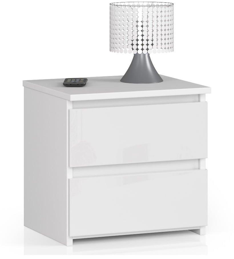 NACHTTISCH Weiß, Weiß Glanz 40/40/35 - Weiß, Holzwerkstoff (40/40/35cm) - RAUMHIRSCH FURNITURE