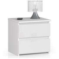 NACHTTISCH Weiß, Weiß Glanz 40/40/35 - Weiß, Holzwerkstoff (40/40/35cm) - RAUMHIRSCH FURNITURE