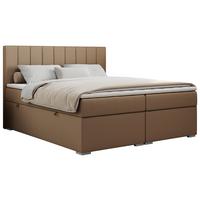 BOXBETT ALLY 160/200 Braun Kunstleder - H3 - Braun, Holz/Textil (160/200cm) - MKS