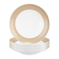 SUPPENTELLER Liberty Pure Colors Dusty Beige ø 23,5 cm 6er Set - Beige, Keramik (23.6cm) - Seltmann Weiden