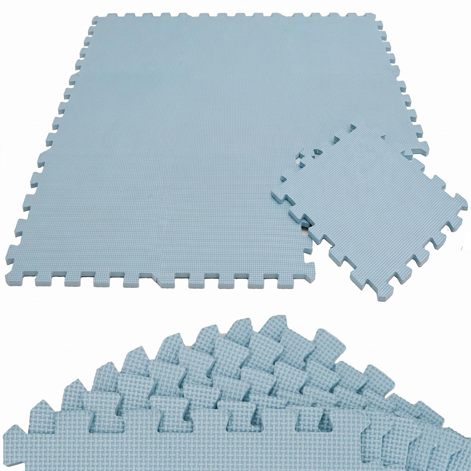 SPIELMATTE ab Null - 90 cm Baby Puzzlematte Blau - Blau, Kunststoff (30/30cm) - Littletom