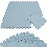 SPIELMATTE ab Null - 90 cm Baby Puzzlematte Blau - Blau, Kunststoff (30/30cm) - Littletom