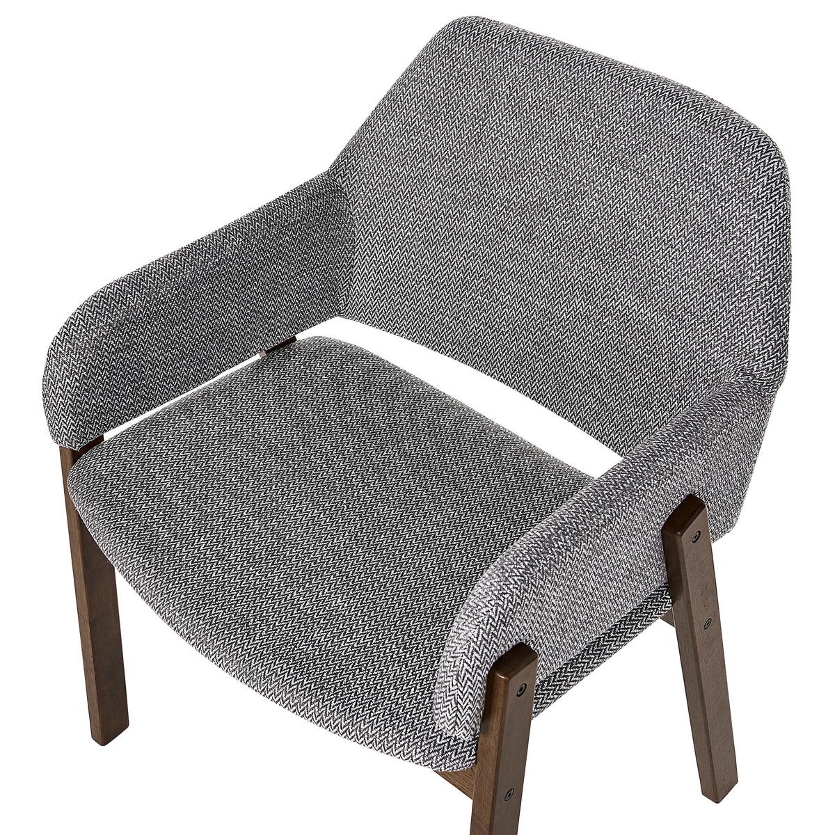 ESSZIMMERSTUHL 2er-Set Polyester Grau Albion - Grau, Holz/Textil (57/80/47cm) - Beliani