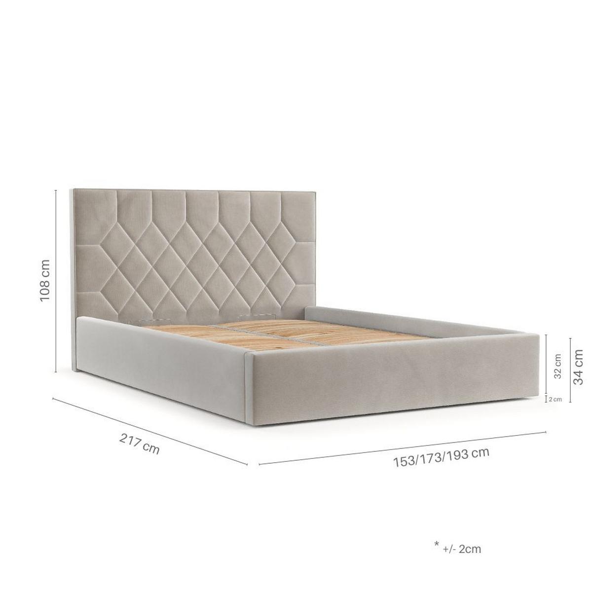 POLSTERBETT Brisa 160/200 cm Anthrazit im Asti Stoff - Anthrazit/Schwarz, Holz/Holzwerkstoff (160/200cm) - AltaBeds