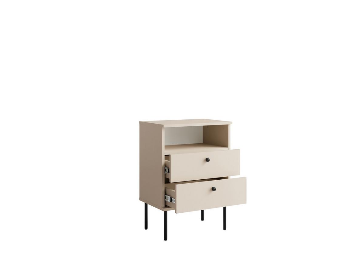 NACHTTISCH Dunkelbeige 50/69,5/34 - Beige, Holzwerkstoff (50/70/34cm) - RAUMHIRSCH FURNITURE