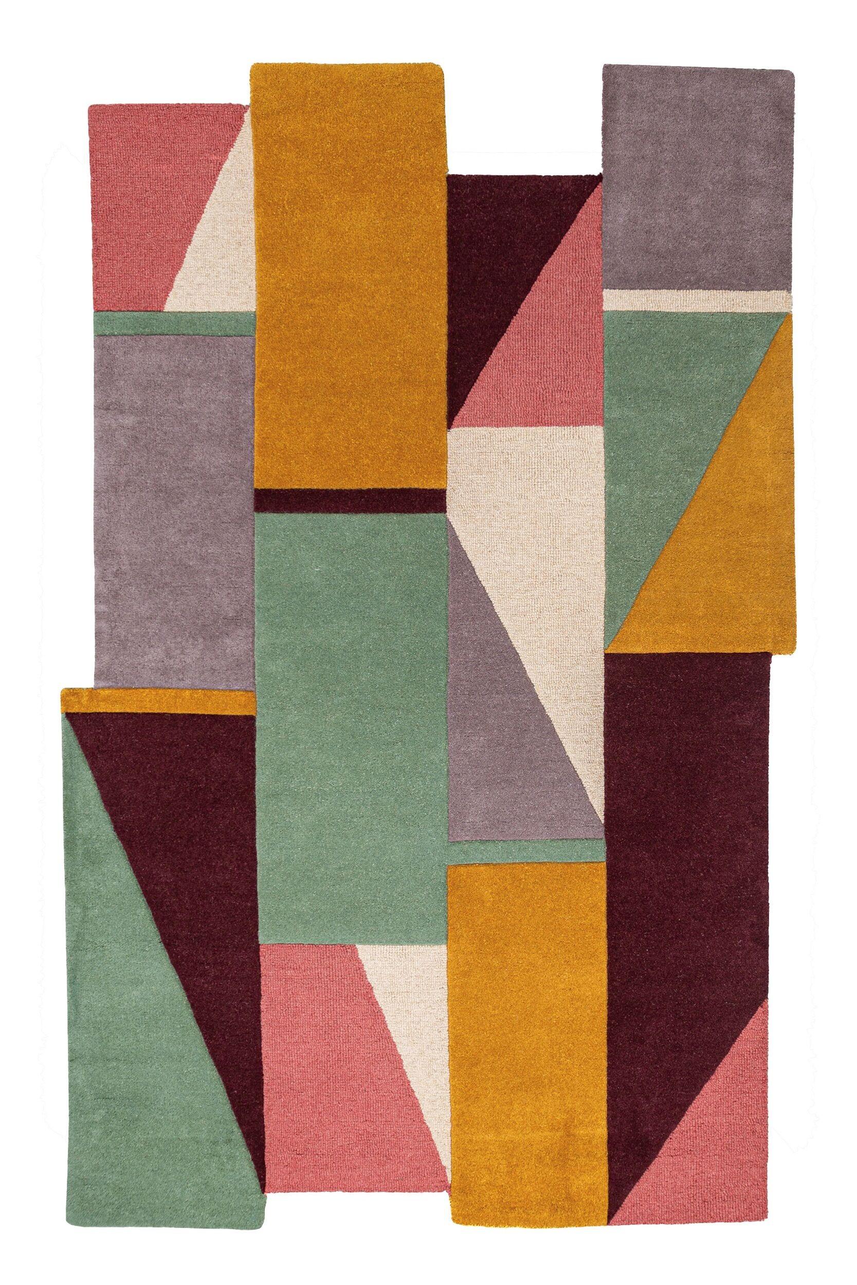 TEPPICH aus Wolle HALLEIN in Pastell, geometrisch, 150 x 240 cm - Multicolor, Textil (150/240cm) - KADIMA DESIGN
