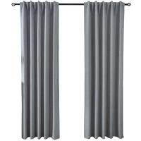 VORHANG 2ER SET BOSTON DARK HxB 245x140 cm Grau - Grau, Textil (140/245cm) - Gardinenbox