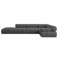 ECKSOFA modulares Sofa Felto-L2 - 380x190x70 cm Grau Bouclé - Grau, Holzwerkstoff/Textil (380/190cm) - ALTDECOR