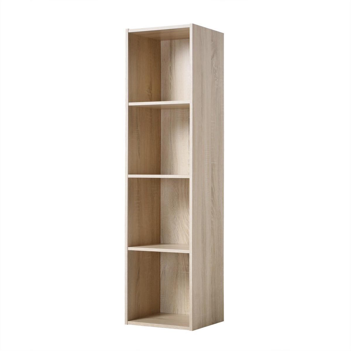 MÖBEL mit 4 Fächern 31,1/29,5/122,5 cm - Eichefarben, Holzwerkstoff (30.9/122.5/30.9cm) - Calicosy