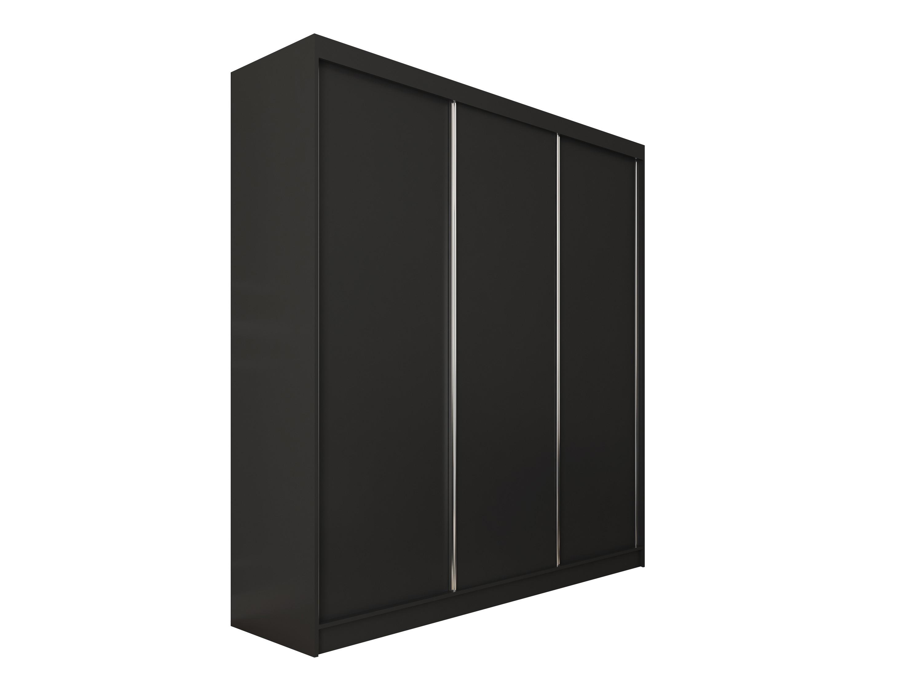 SCHWEBETÜRENSCHRANK SOFIA 180/216/61 cm 3-türig Schwarz - Schwarz, Holzwerkstoff (180/216/61cm) - MASSENO