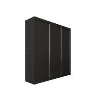 SCHWEBETÜRENSCHRANK SOFIA 180/216/61 cm 3-türig Schwarz - Schwarz, Holzwerkstoff (180/216/61cm) - MASSENO