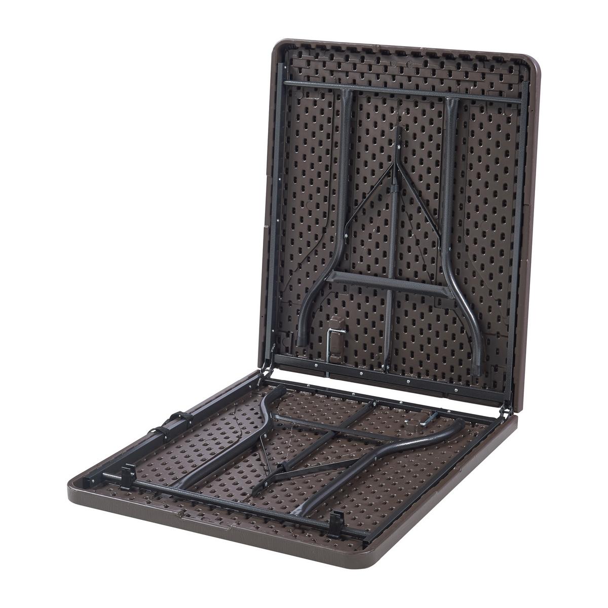 KLAPPTISCH Lillestrøm - Dunkelbraun, Kunststoff/Metall (75/180/72cm) - [en.casa]