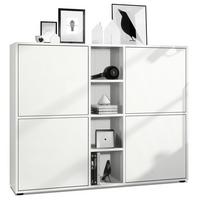 HIGHBOARD Cuba Türen in Weiß matt - Weiß, Holzwerkstoff (130.5/105.5/35.5cm) - Vladon